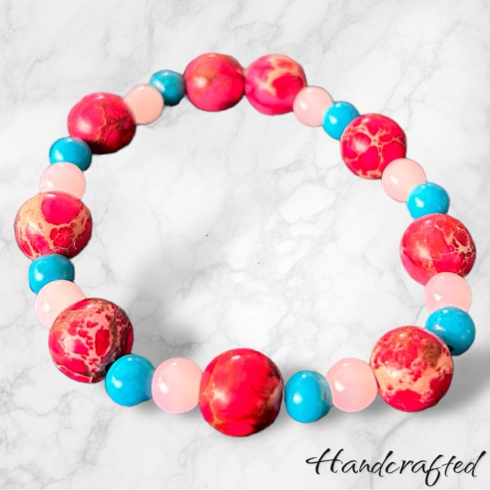 Matching Set! Upcycled bracelet & earrings - handmade